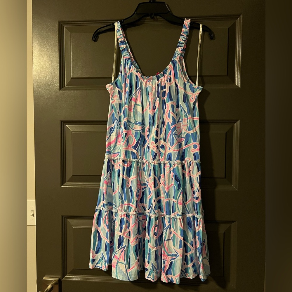 EUC Lilly Pulitzer Loro dress- reel Nauti- size M